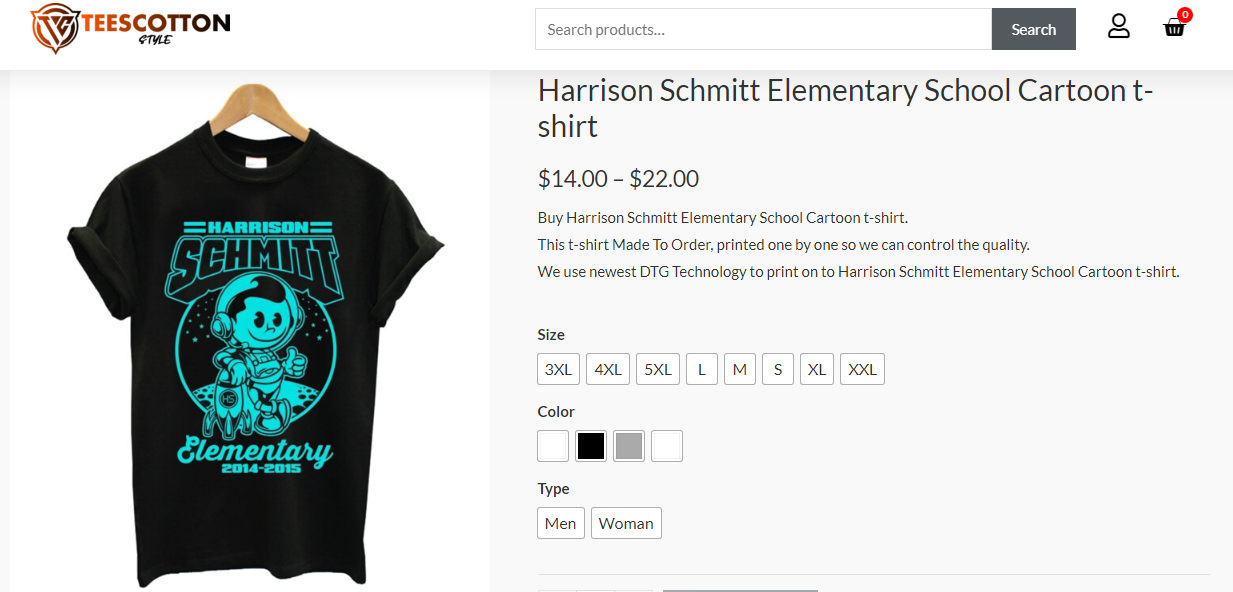 Harrison Schmitt Cartoon T-shirt